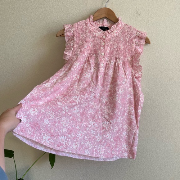 J. Crew Pink Floral Smocked Top - Picture 8 of 10